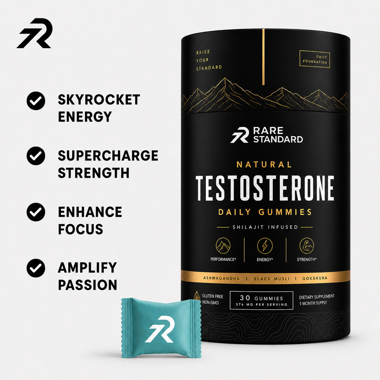Natural Testosterone Daily Gummies